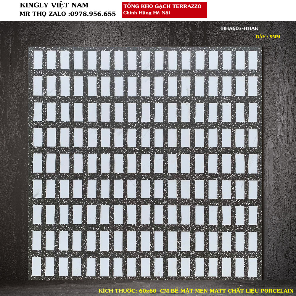 Gạch lát nền giả đá Terrazzo 600x600 mm HHA607